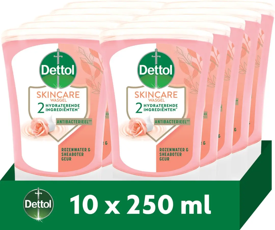 Dettol No-Touch Handzeep Navulling Rozenwater & Sheaboter 250ml