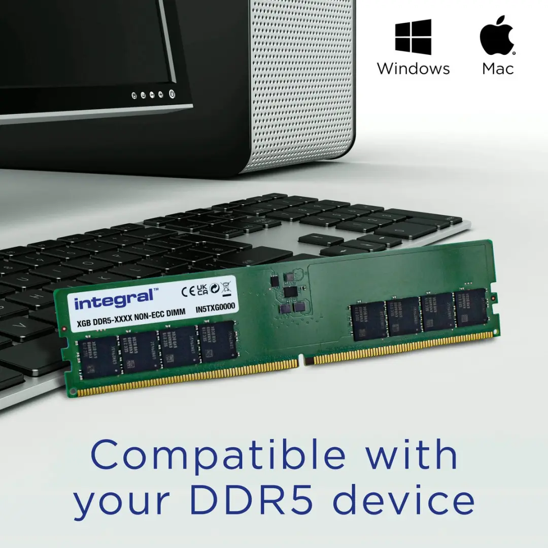 Integral IN5T16GNHRBX DDR5 Geheugenmodule 16GB 4800MHz