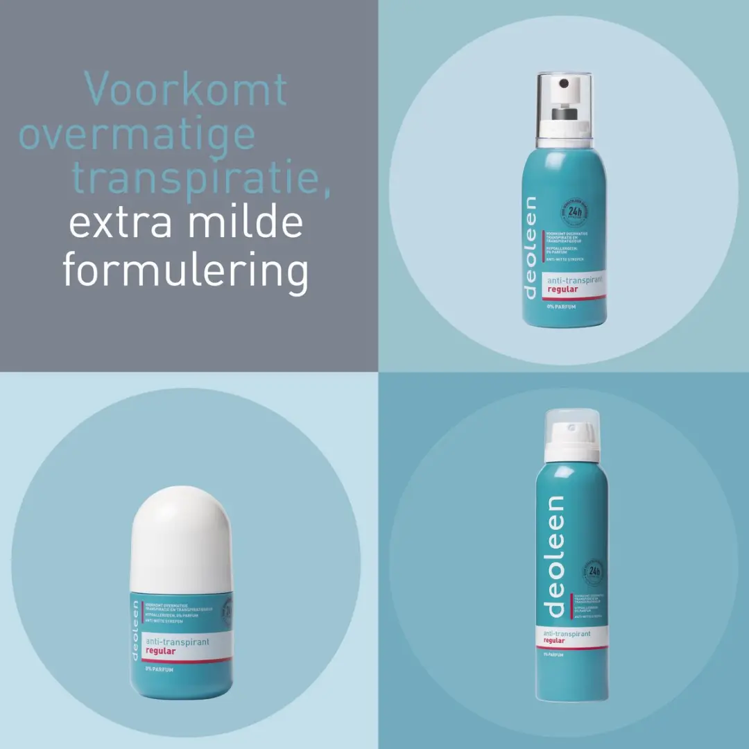 Deoleen Anti-transpirant Pompspray Regular 75ml - 6 Stuks