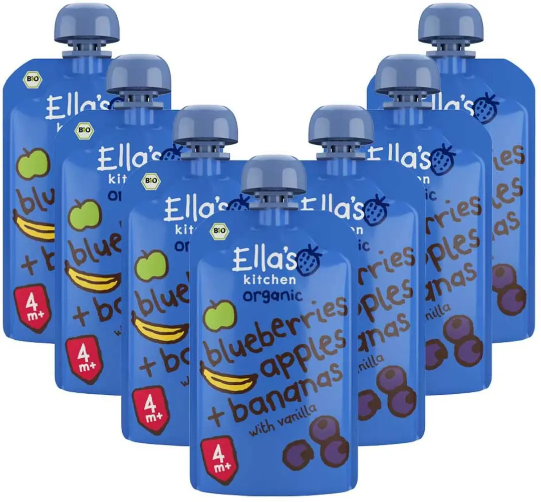 Ella’s Kitchen Biologisch Knijpfruit Blauwe Bessen Appel Banaan 7x120g