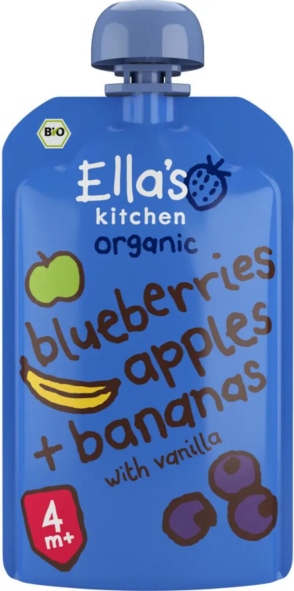 Ella’s Kitchen Biologisch Knijpfruit Blauwe Bessen Appel Banaan 7x120g