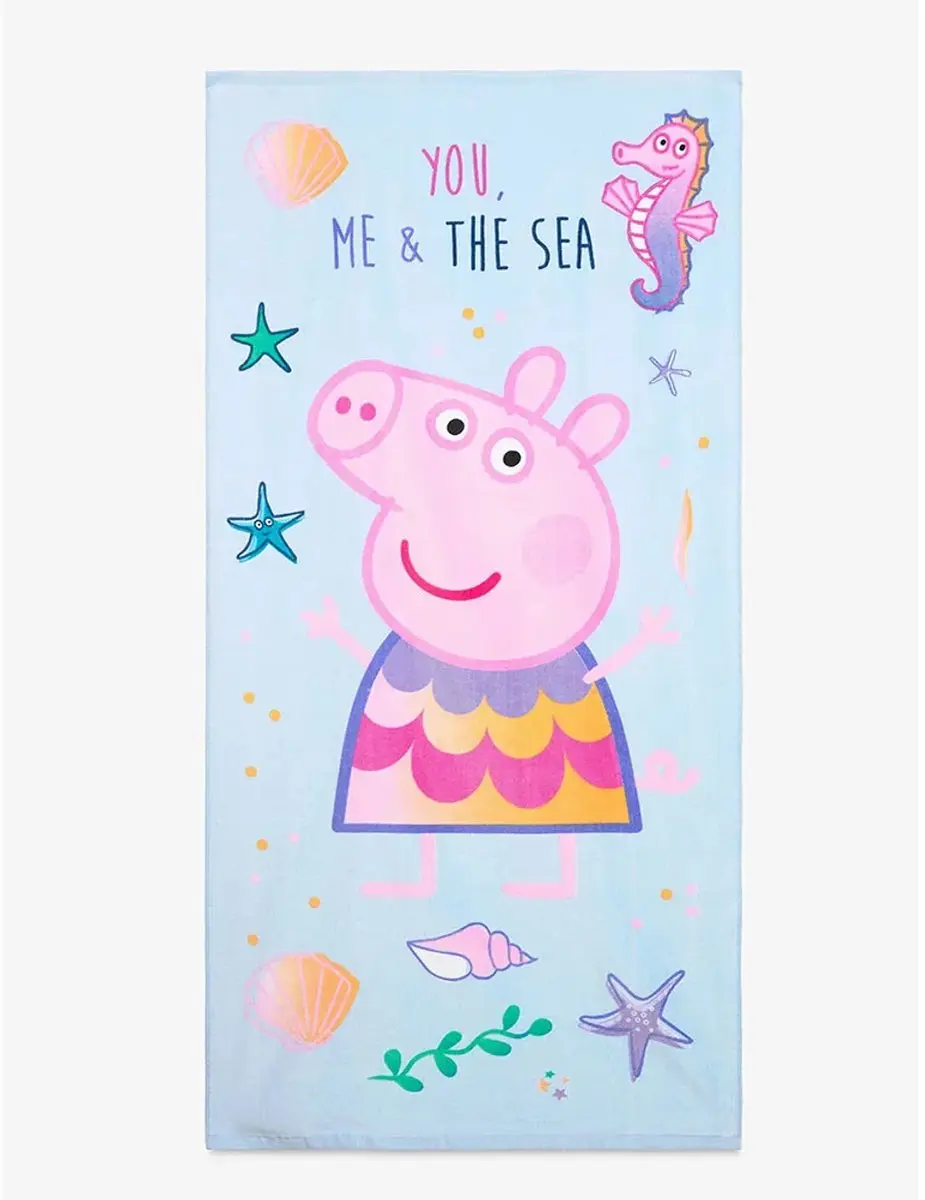 Peppa Pig Strandlaken - 70x140cm - Blauw