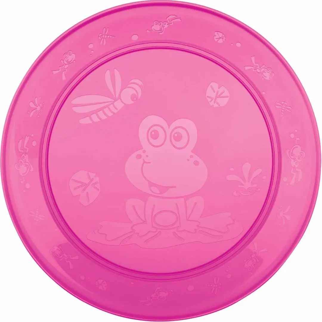 Nûby Set Bordjes 4-delig - 9+ maanden - Roze/Blauw/Geel/ Groen