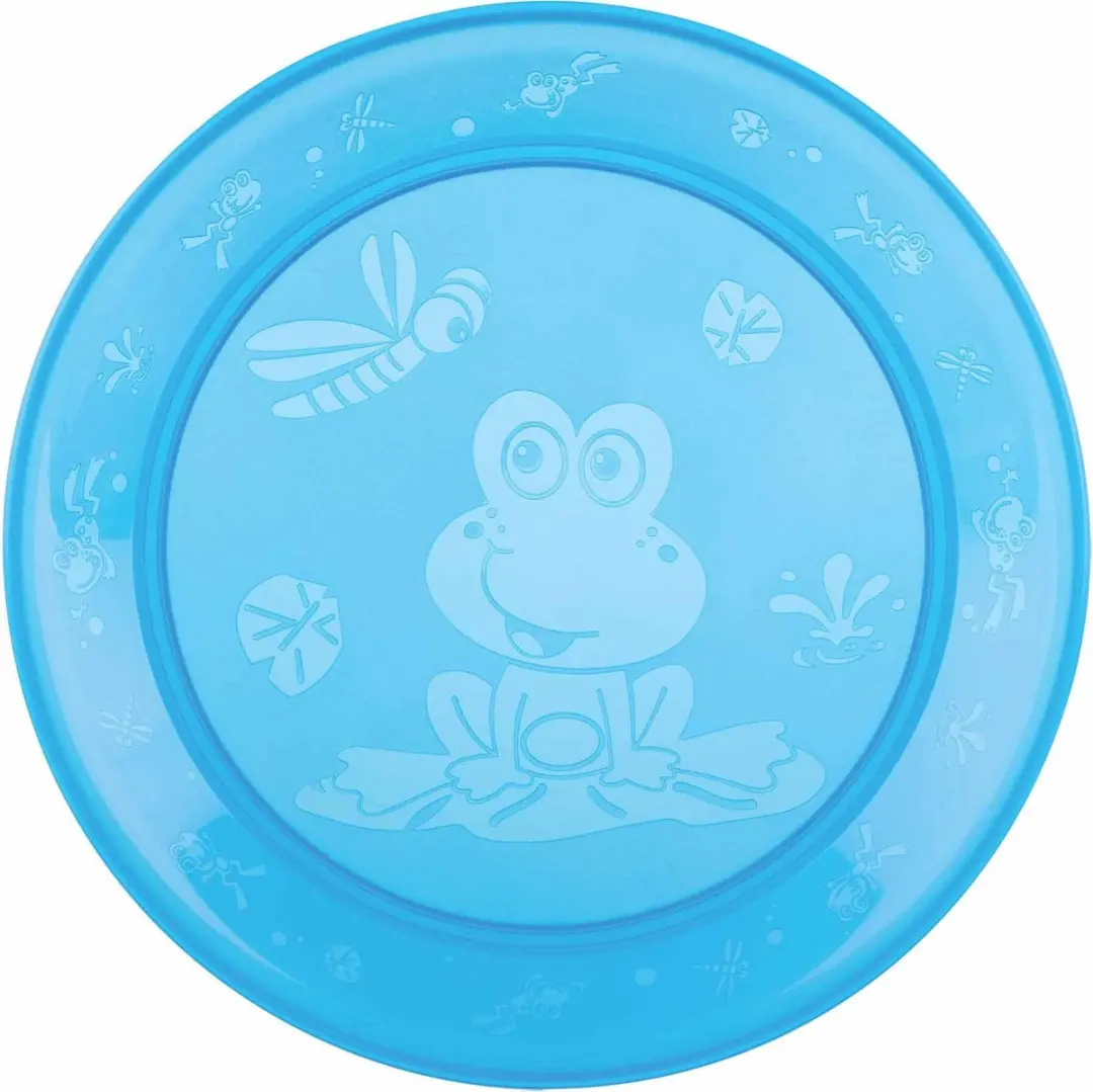 Nûby Set Bordjes 4-delig - 9+ maanden - Roze/Blauw/Geel/ Groen