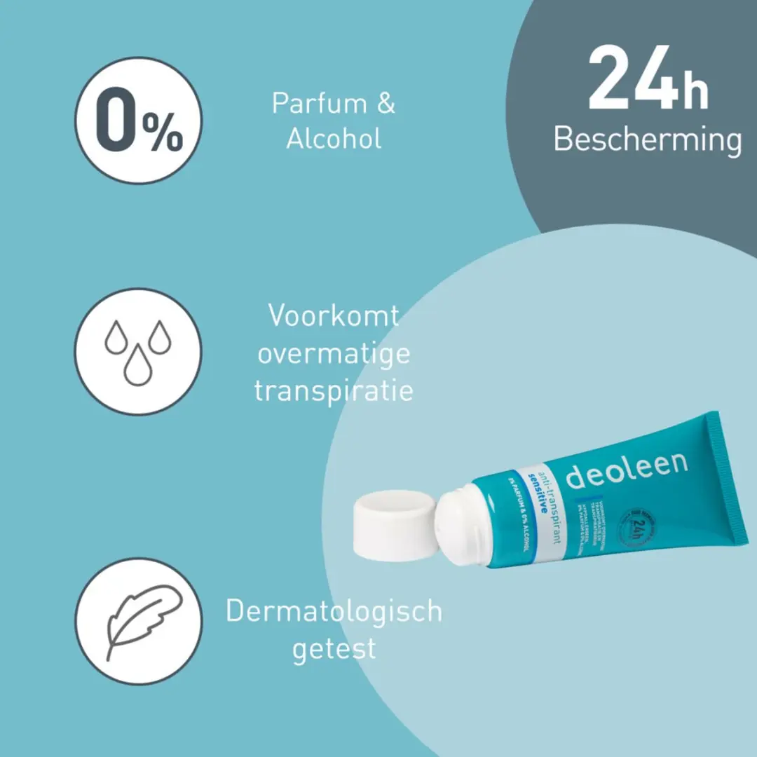 Deoleen Crème Sensitive Anti-Transpirant 50ml - 3 Stuks