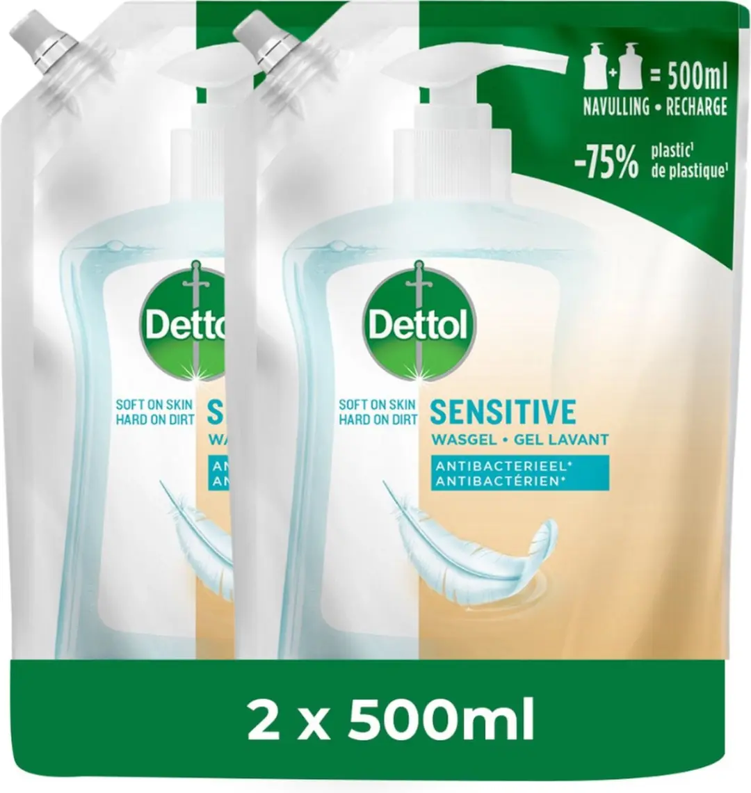 Dettol Refill Sensitive 500ml - 2 Stuks
