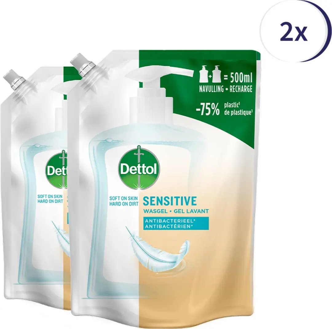 Dettol Refill Sensitive 500ml - 2 Stuks