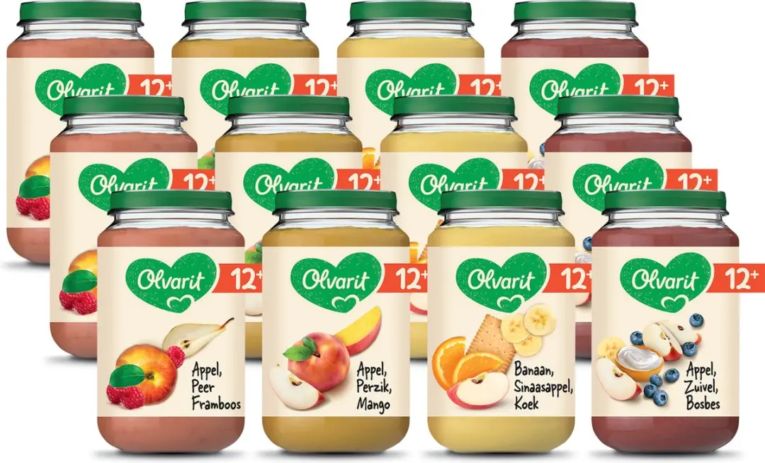 Olvarit Variatiemenu Fruithapjes 12+ Maanden