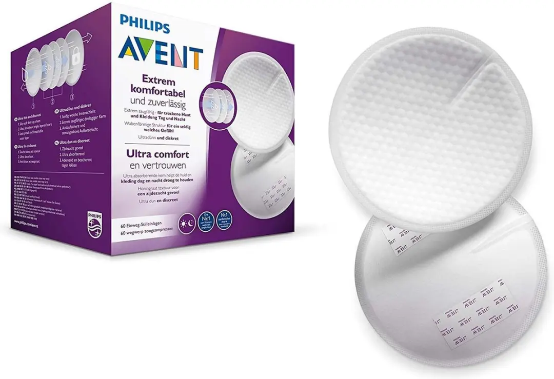 Philips Avent SCF254/61 Wegwerp Zoogkompressen - 60 Stuks - afbeelding 3 van 6