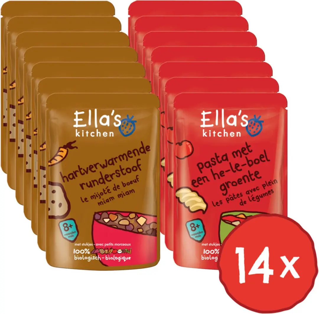 Ella’s Kitchen Maaltijdenpakket 8+ maanden - 2660g - 14 Stuks