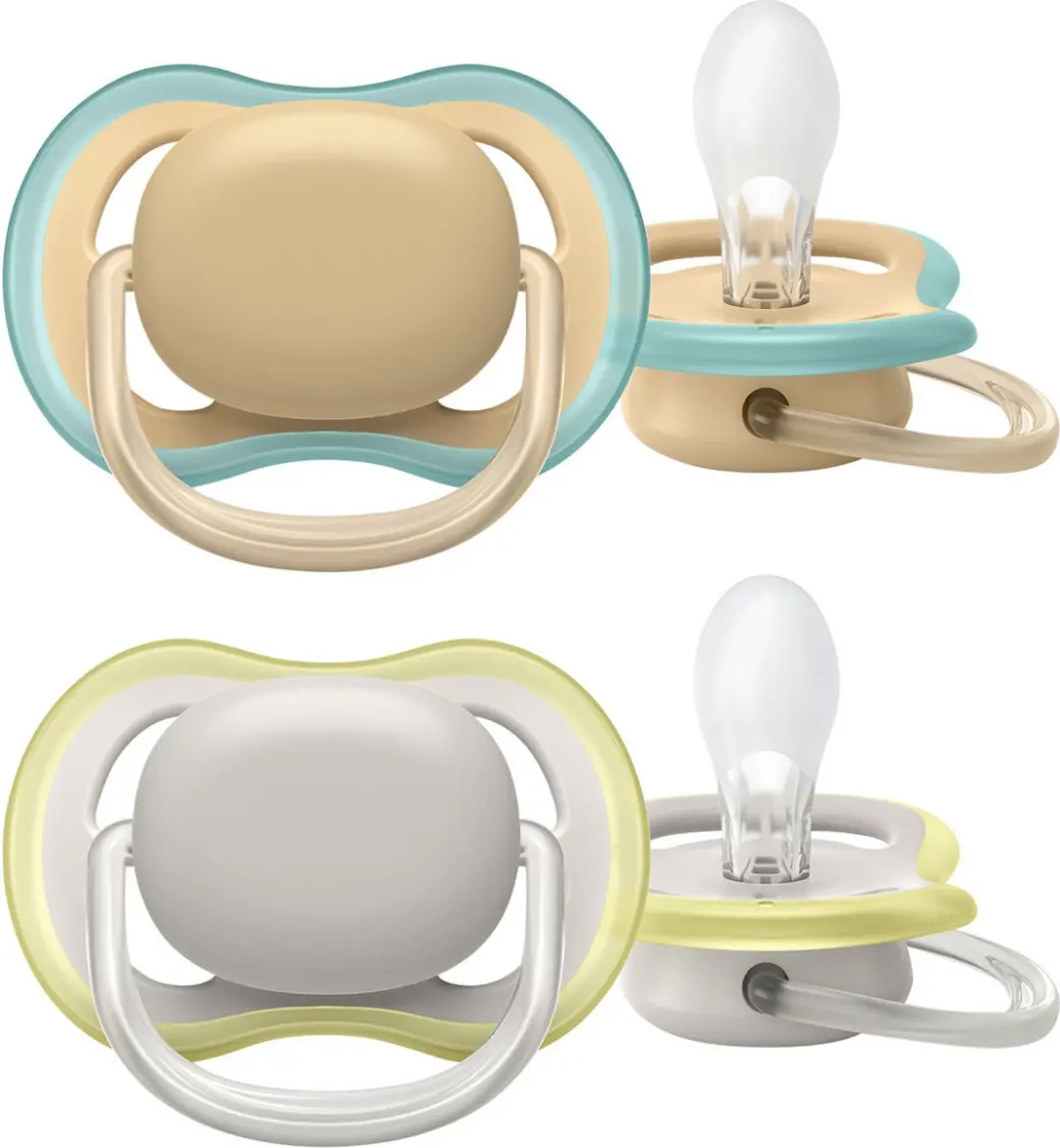 Philips Avent Ultra Air Fopspeen SCF085/15 - 2 Stuks - Beige/Grijs - afbeelding 6 van 6
