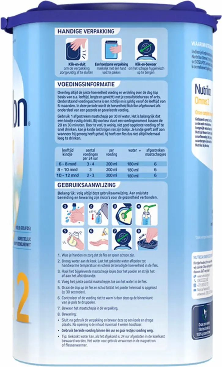 Nutrilon Omneo 2 Flesvoeding 800g