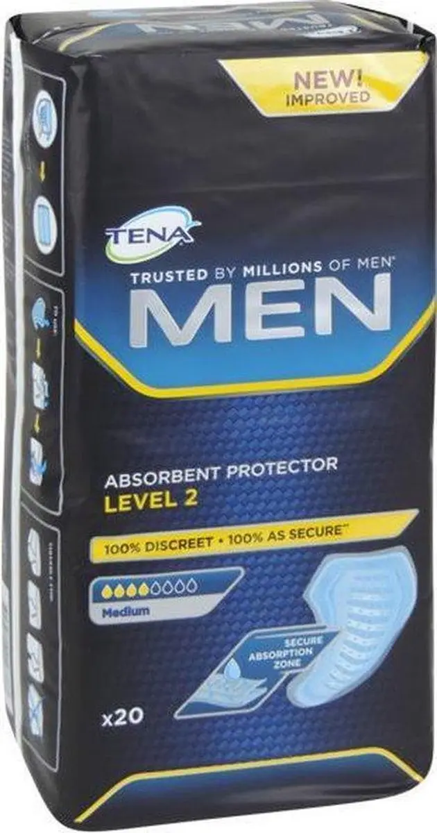 TENA Men Absorbent Protector Level 2 - 20 Stuks