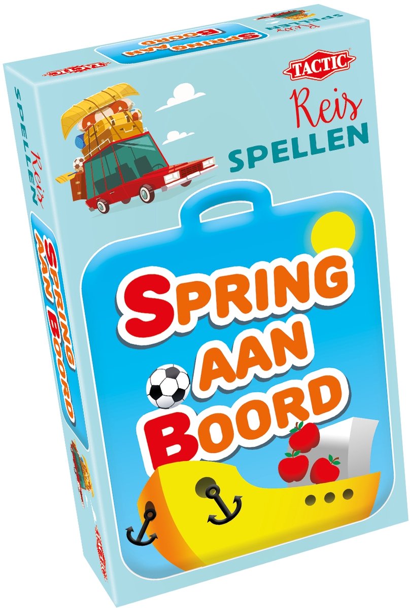 Tactic Spring aan Boord – Bordspel – Compacte Editie – Woord- en Categorie Spel – Vanaf 8 Jaar – 2 of Meer Spelers