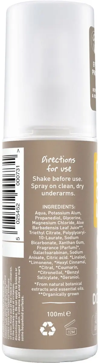 Salt of the Earth Amber & Sandelhout Deo Spray 100ml