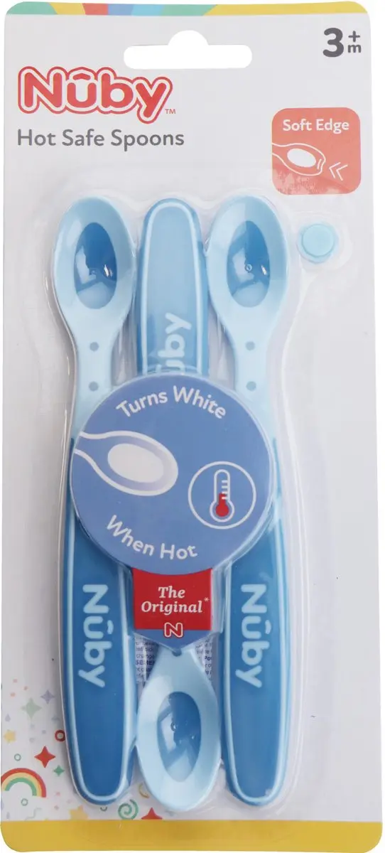 Nûby Hot Spoon Lepels - Blauw - 3 Stuks