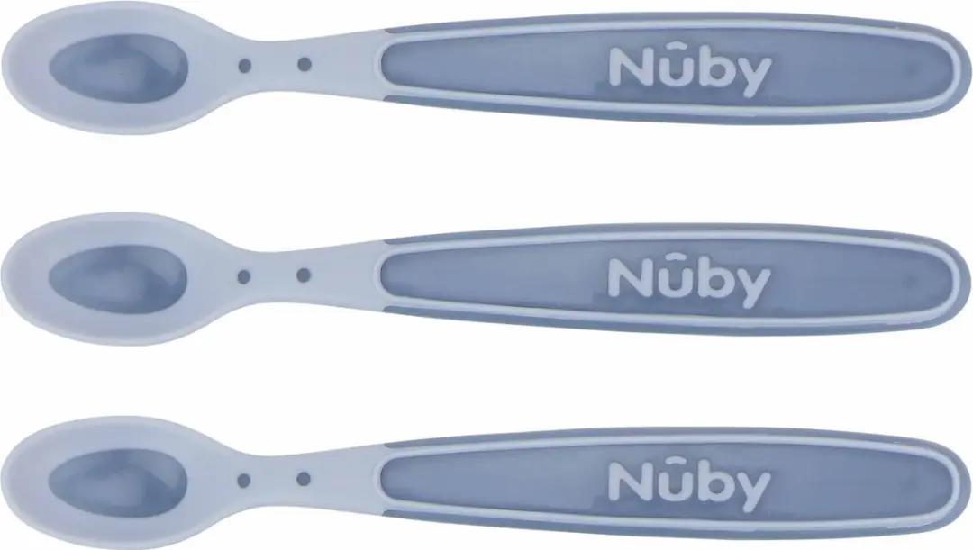 Nûby Hot Spoon Lepels - Blauw - 3 Stuks