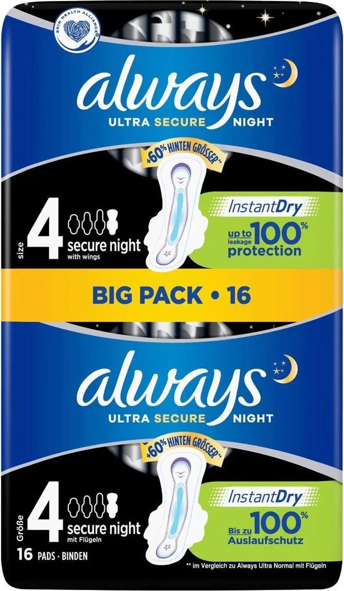 Always Ultra Secure Night 16 Stuks