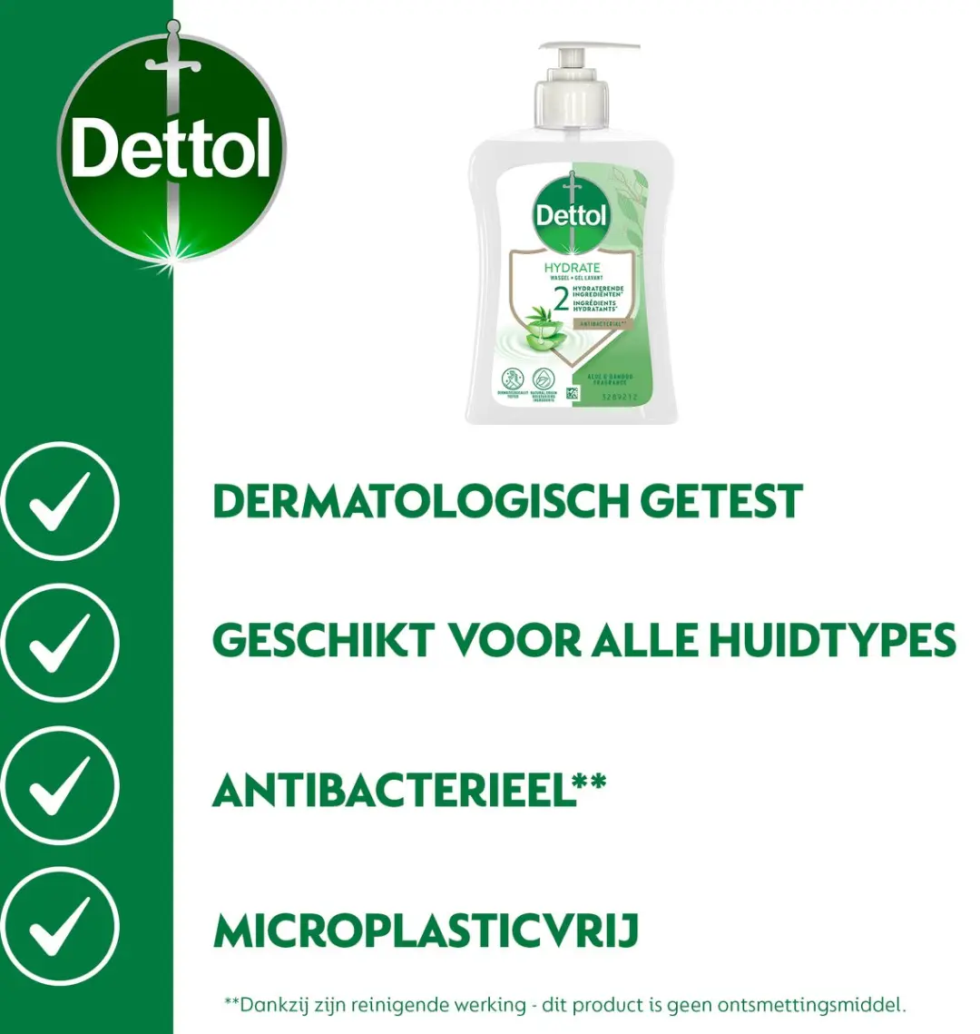 Dettol Handzeep Aloë Vera & Bamboe 250ml - 8 Stuks