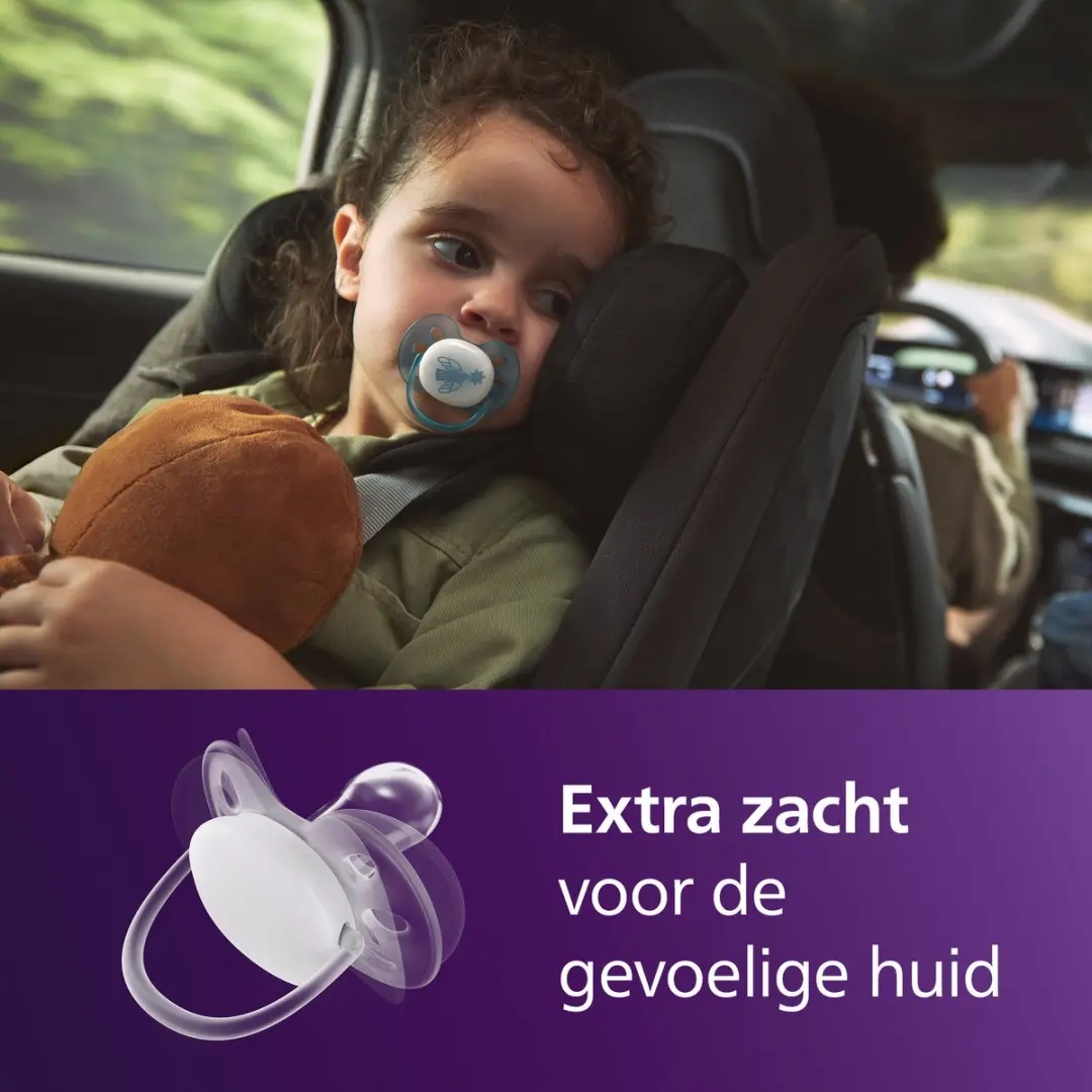 Philips Avent Ultra Soft Glow-in-the-dark Fopspeen SCF094/05 - 2 Stuks - Blauw/ Groen