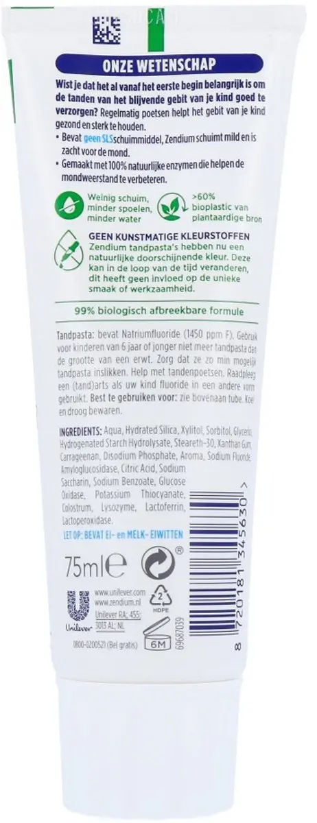 Zendium Tandpasta Junior 75ml