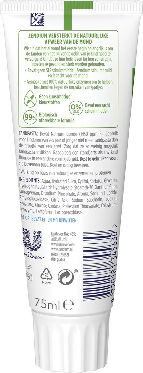 Zendium Tandpasta Junior 75ml