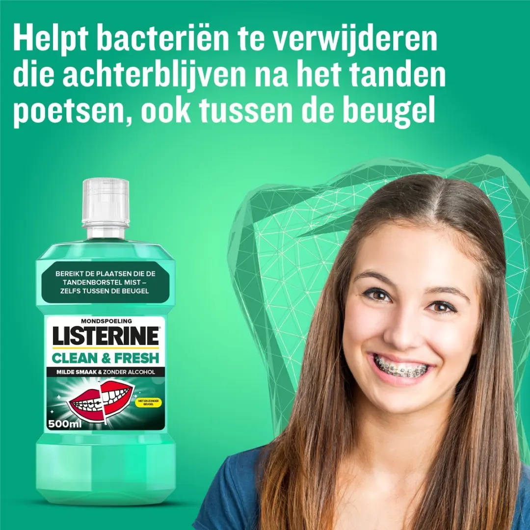 Listerine Clean & Fresh Mondwater - 6x500ml