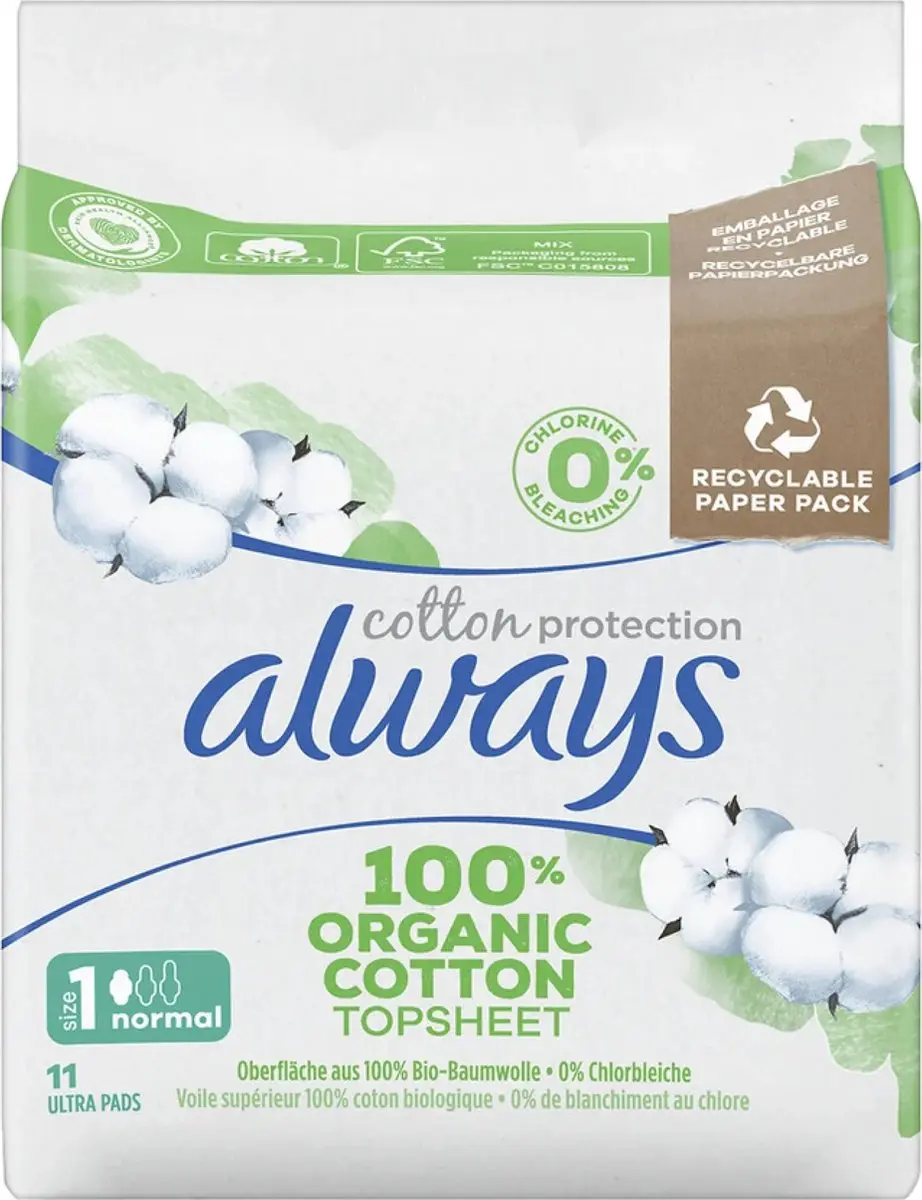 Always Bio Cotton Protection Ultra Maandverband
