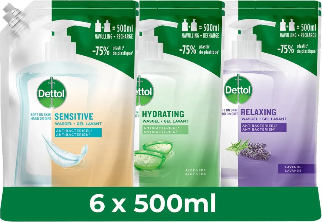 Dettol Handzeep Antibacterieel Voordeelpakket 3000ml