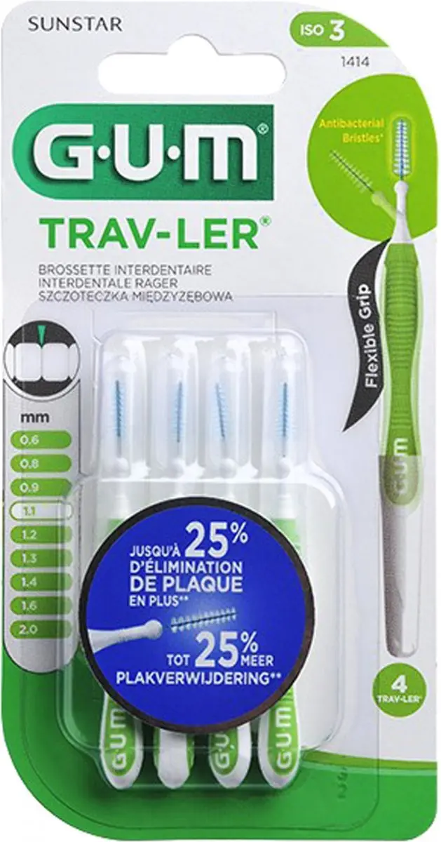Gum Trav-ler Ultra Fine 1.1mm Rager - 4 Stuks