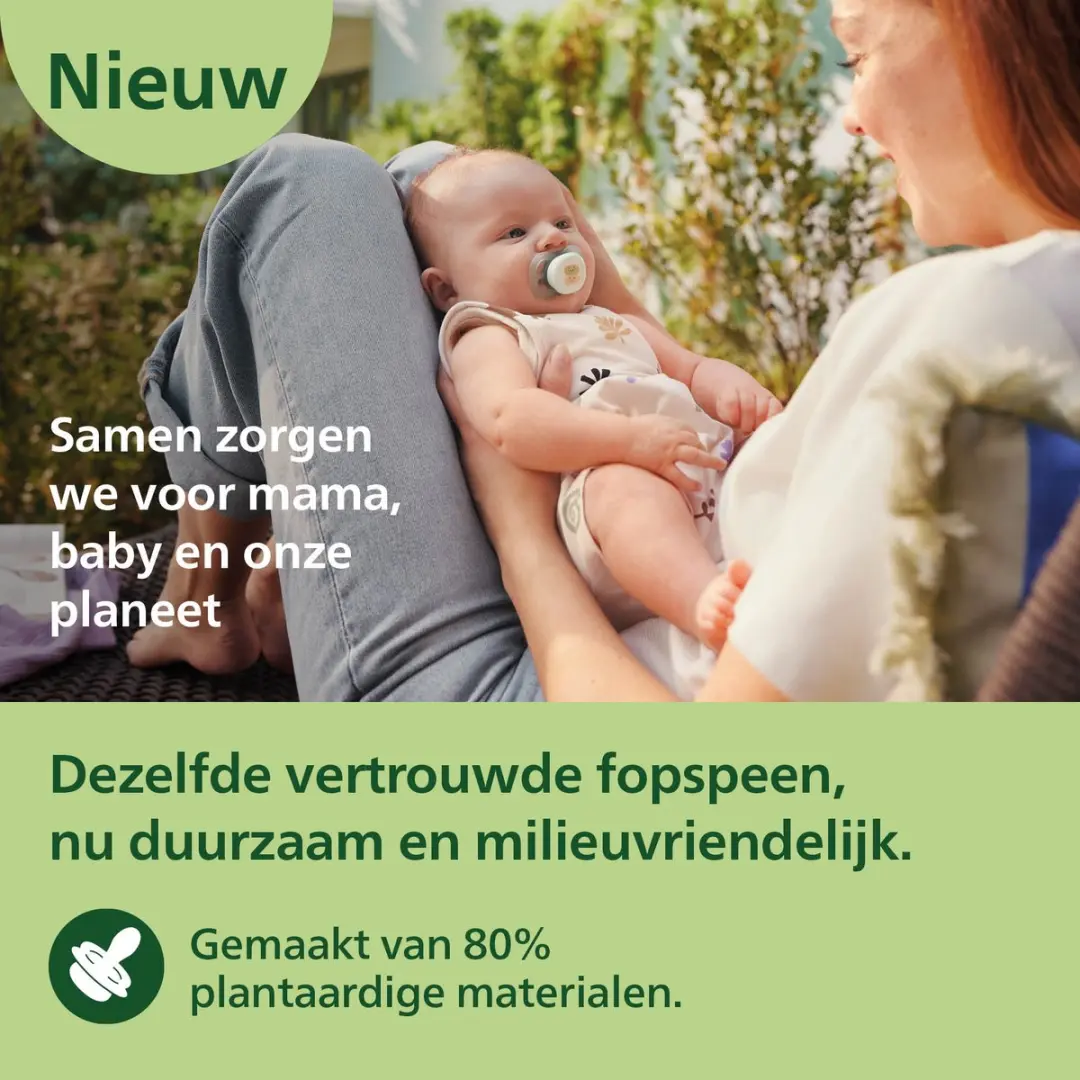 Philips Avent Ultra Air Night Fopspeen 6-18mnd - 2 Stuks Groen/Rozig