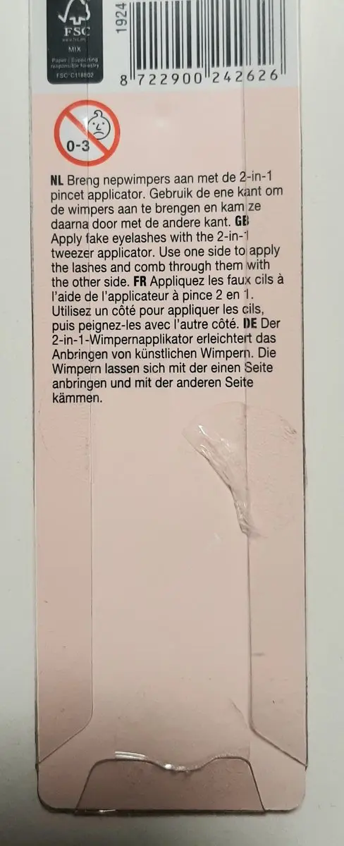 Zenner Beauty Art 258532 Wimperapplicator - 2-in-1 Pincet & Borstel - Roze