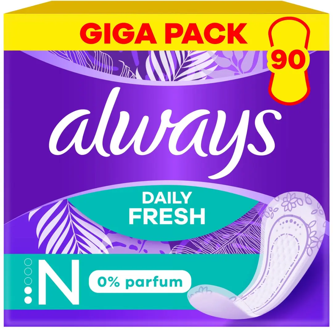 Always Daily Fresh Normal 0% Parfum - 90 Stuks