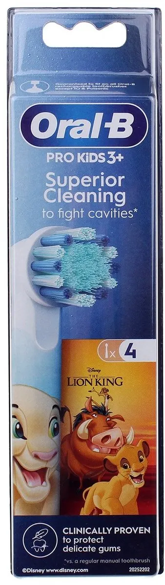 Oral-B EB10-4S Lion King Opzetborstels - 4 Stuks - Melkgebit