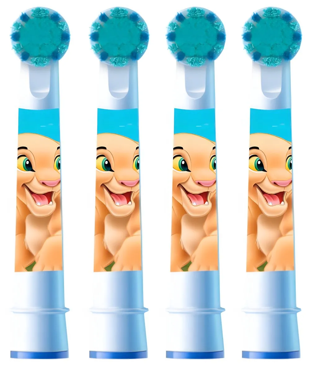 Oral-B EB10-4S Lion King Opzetborstels - 4 Stuks - Melkgebit