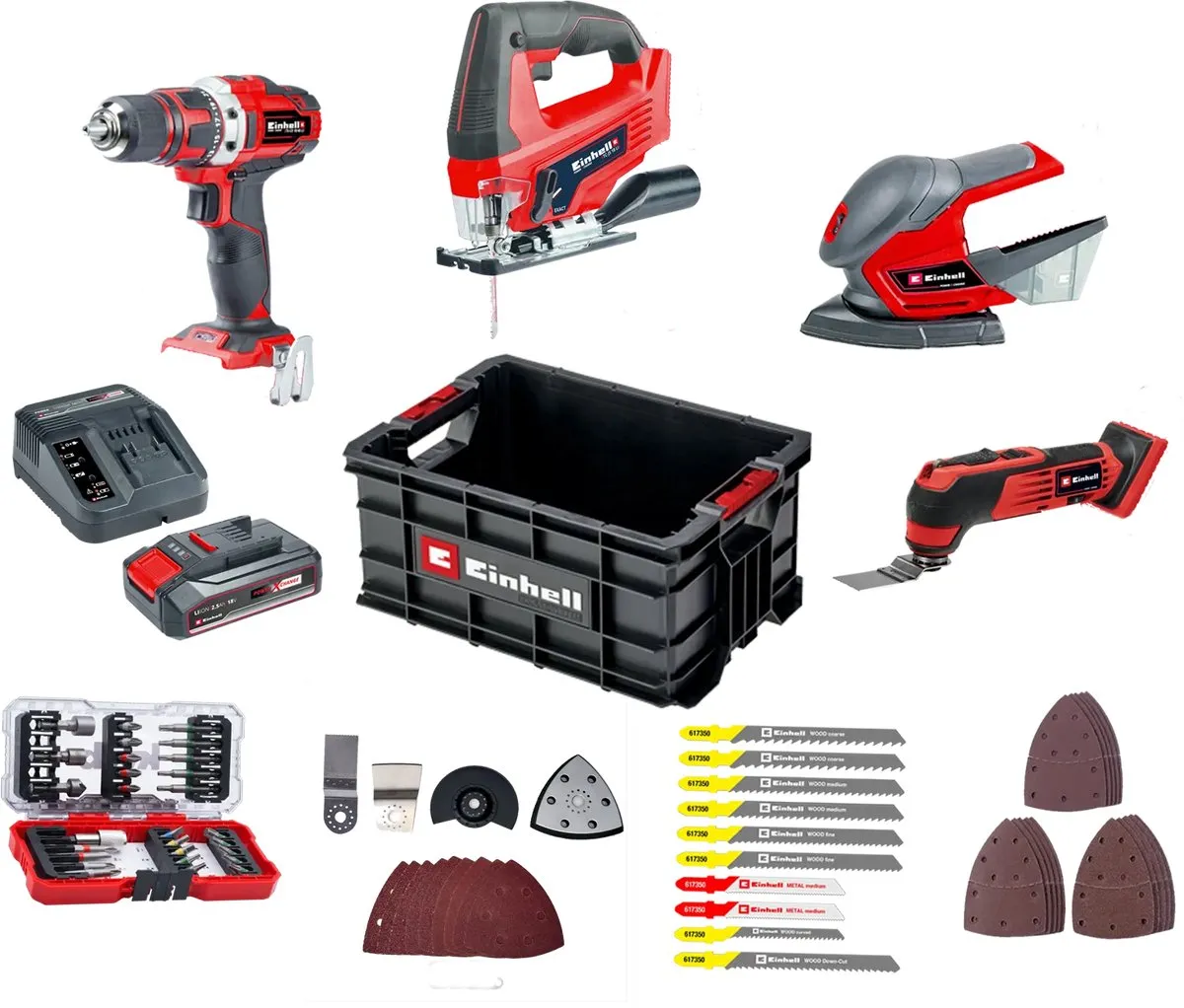 Einhell Accu Doe-Het-Zelf Set 73-delig Power X-Change