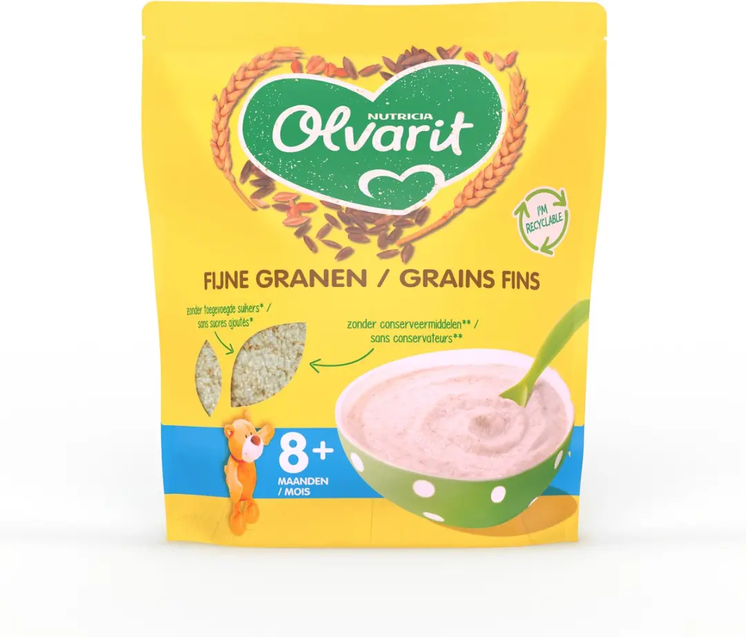 Olvarit Granenpap Fijne Granen 8+M - 200ml