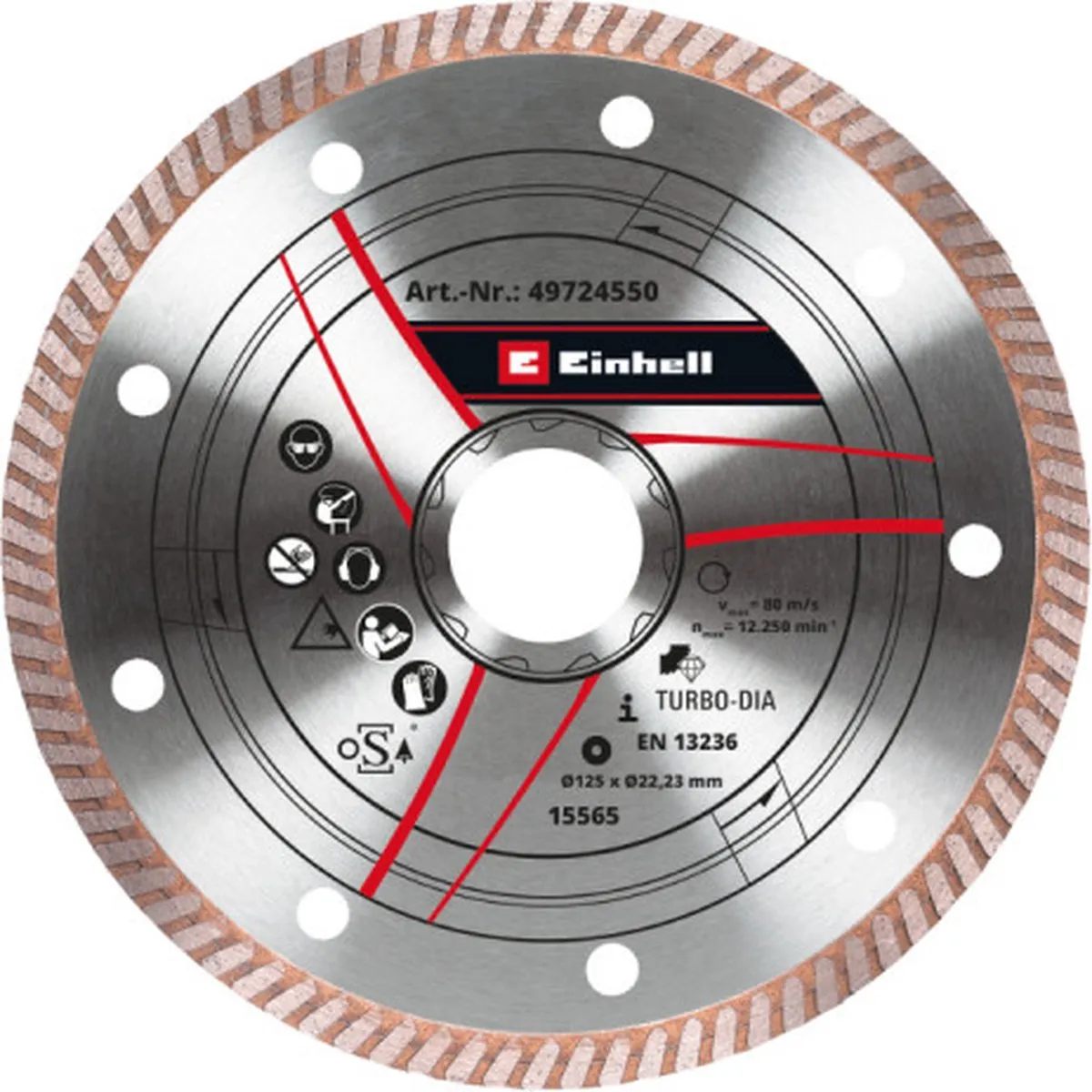 Einhell Diamantschijf 125mm 49724550 - Metaal/Natuursteen/Beton - afbeelding 3 van 3
