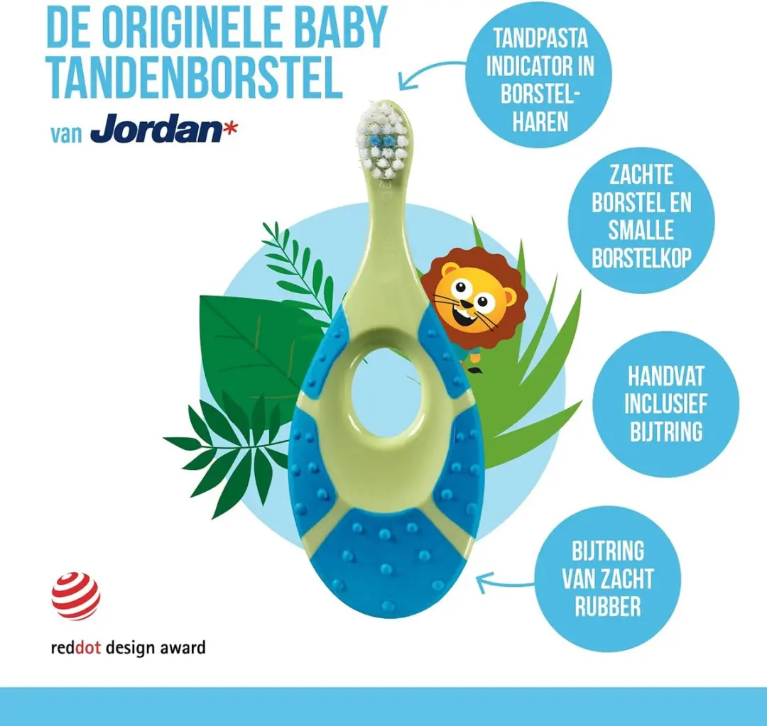 Jordan Step 1 Baby Tandenborstel 0-2 jaar - 4 Stuks - Multicolor