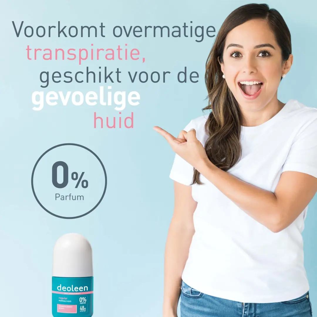 Deoleen Anti-transpirant Roller 50ml - 0% Parfum