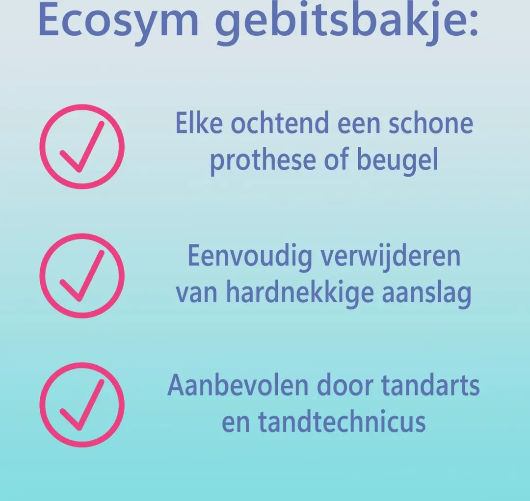 Ecosym Gebitsbakje Kunstgebitreiniging - 1 Stuk
