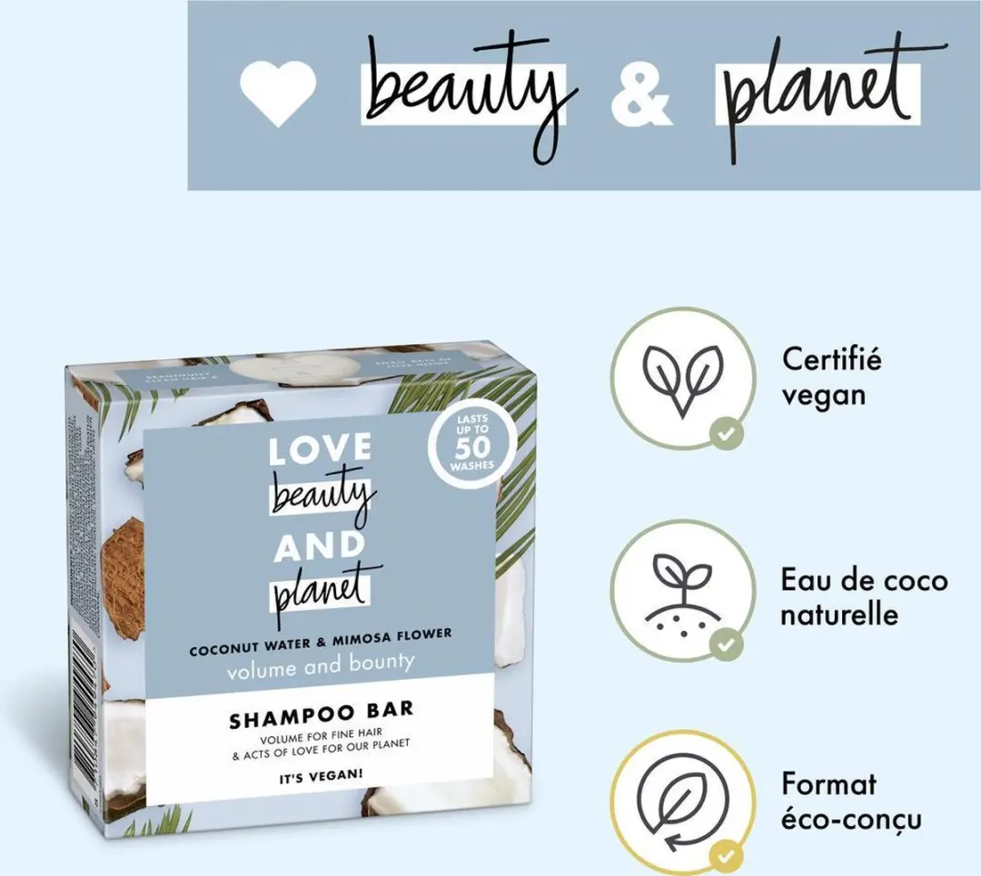 Love Beauty and Planet Shampoo Bar Coconut Water & Mimosa Flower 90g