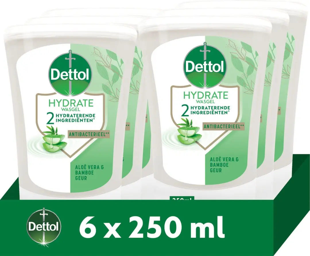 Dettol No-Touch Handzeep Navulling Aloë Vera & Bamboe 250ml