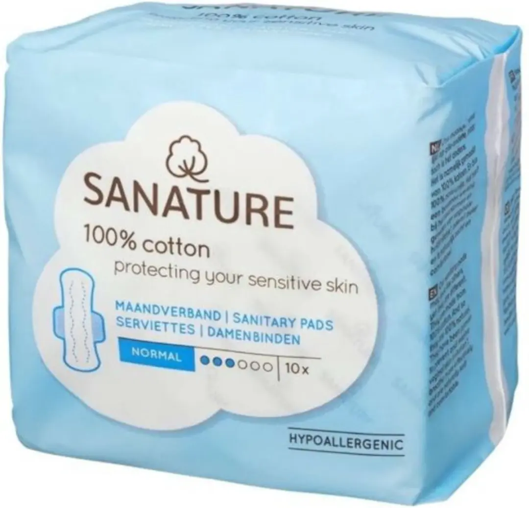 Sanature Maandverband Normaal Met Vleugels - 10 Stuks