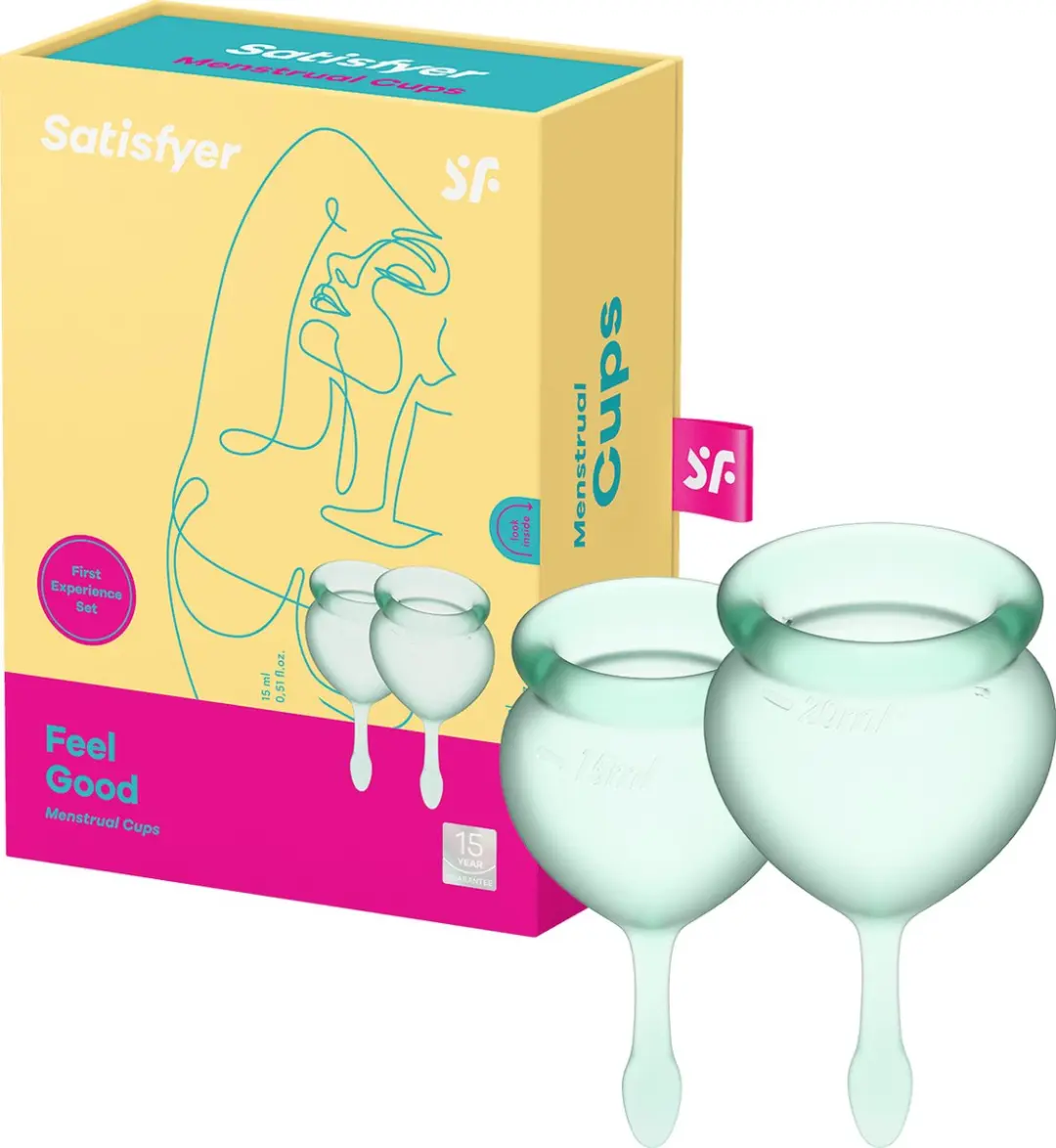 Satisfyer Menstrual Cup Set - 2 Stuks - Blauw