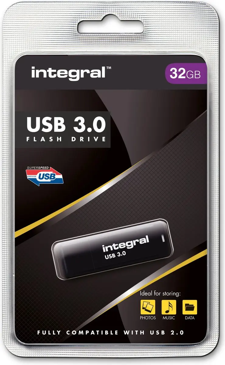Integral Noir INFD32GBNOIR3.0-V2 USB-Stick 32GB - Wit