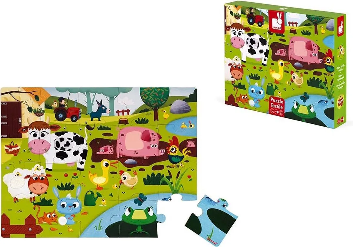 Janod Voelpuzzel Boerderijdieren 20-delig