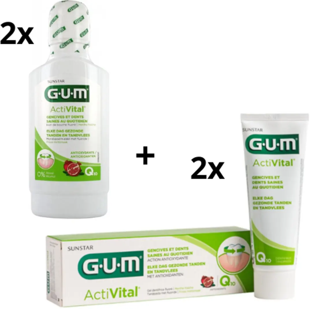 Gum Activital Mondwater & Tandpasta - 20x (4x5) Stuks
