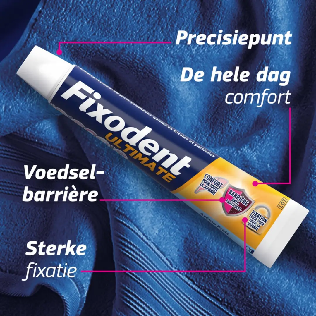 Fixodent Kleefpasta Ultimate Fresh - 20 Stuks