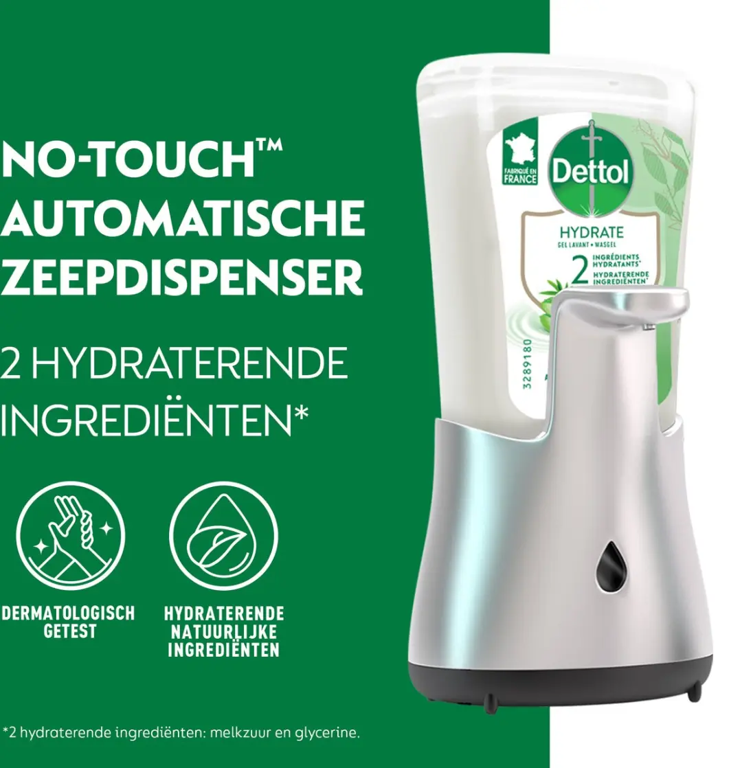 Dettol Automatische Zeepdispenser Rozenwater & Sheaboter 250ml - 3 Stuks - afbeelding 6 van 6